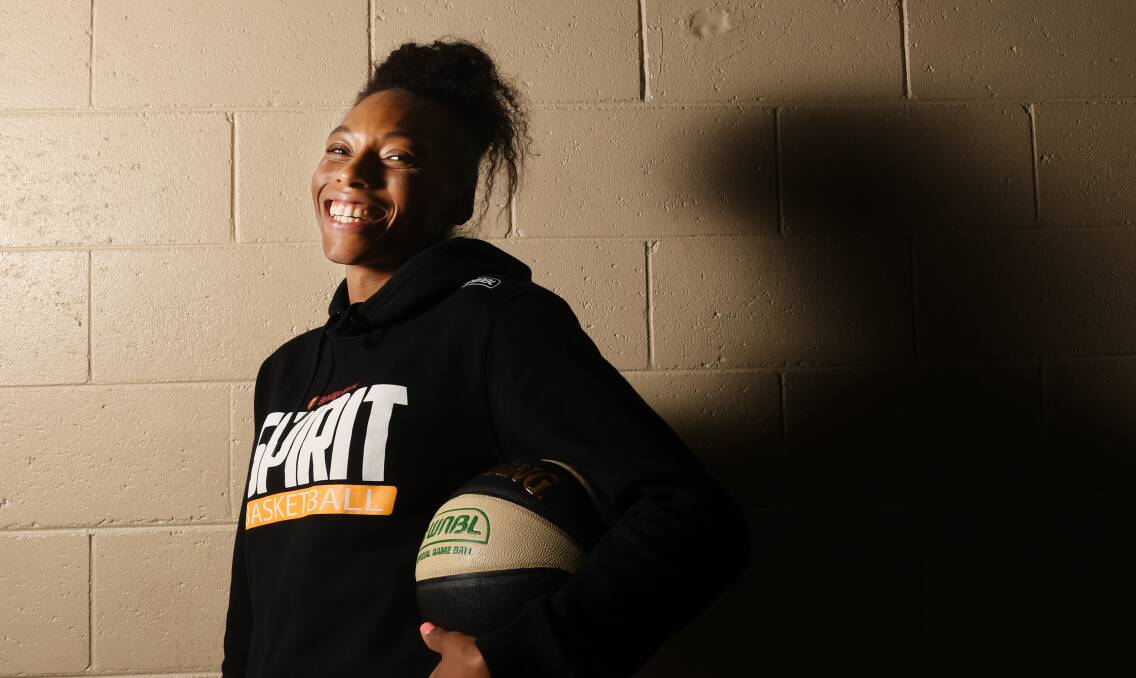 ALL SMILES: New Bendigo Spirit import Betnijah Laney has the potential to be one of the best players in the Women's National Basketball League. Picture: DARREN HOWE