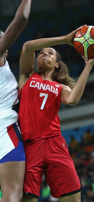 OFFENCE: Canadian forward Nayo Raincock-Ekunwe will be a low-post threat for the Bendigo Spirit. Picture: GETTY IMAGES
