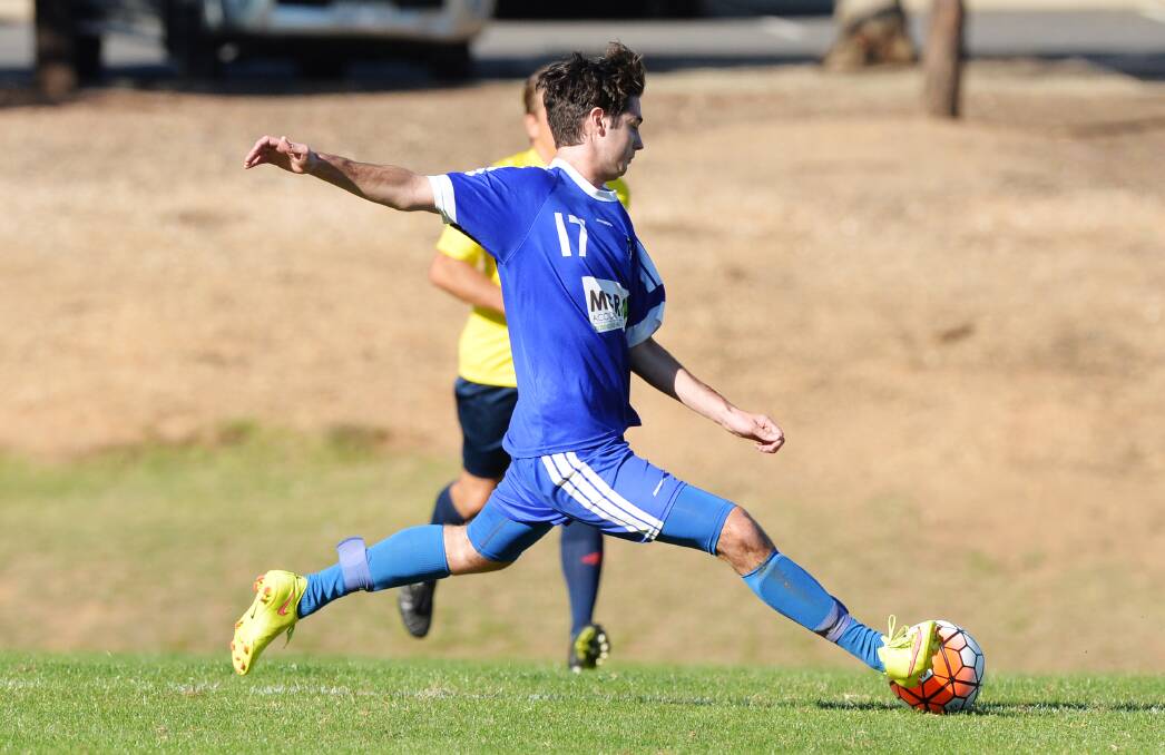 TRIPLE THREAT: Strathdale striker Kane Goldsworthy scored a hat-trick the last time he played for the Blues. Picture: DARREN HOWE