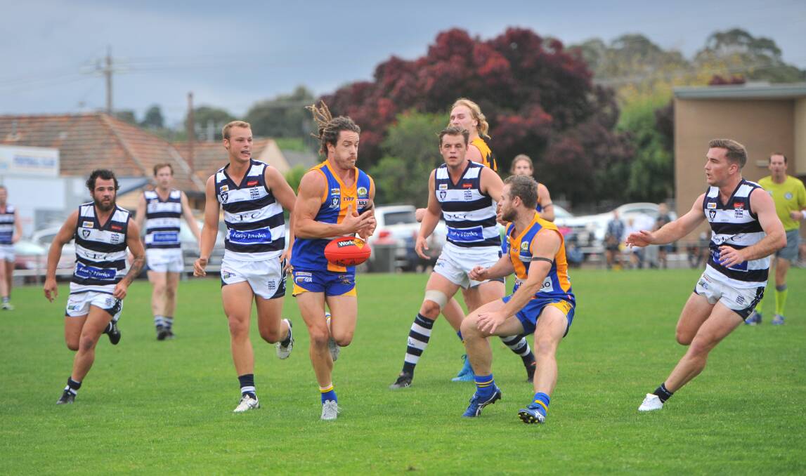 TOP TEAMS: Strathfieldsaye and Golden Square have developed a strong rivalry in recent seasons in the BFNL. Picture: ADAM BOURKE