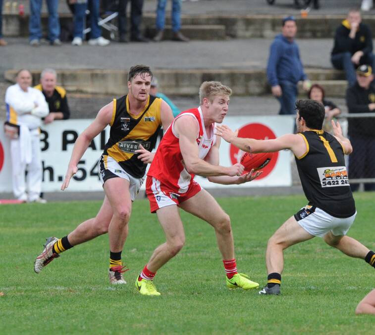 Joel Swatton in action for the Bloods.