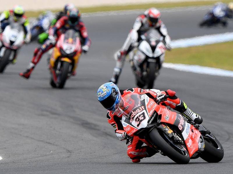Italy's Marco Melandri has won the first race of the World Superbike Championship at Phillip Island.