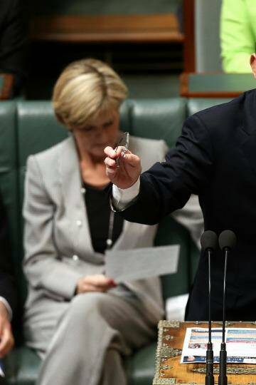 Hedging: Prime Minister Tony Abbott Photo: Alex Ellinghausen