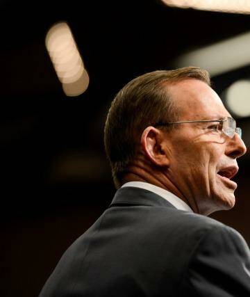 Tony Abbott has abandoned the field on the thorny question of GST allocation. Photo: Justin McManus