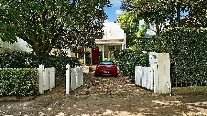 The facade of Peter Sculthorpe's house at 91 Holdsworth Street, Woollahra. Photo: Supplied