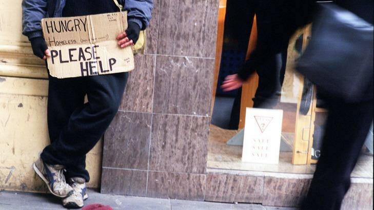 Poverty: A big problem in Australia. Photo: Michael Rayner
