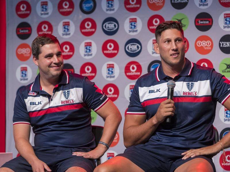 Melbourne Rebels coach David Wessels (left) and captain Adam Coleman have their work cut out.