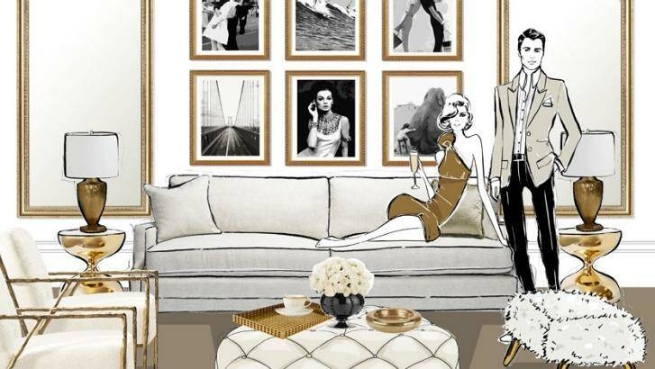 Melbourne-based fashion illustrator Megan Hess has been commissioned to create a bespoke interior for the east penthouse. Photo: EDM Melbourne Array Penthouses