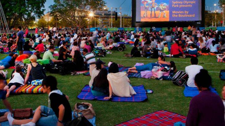 Outdoor Cinemas: Movies by the Boulevard showing kids' films for free at Sydney Olympic Park