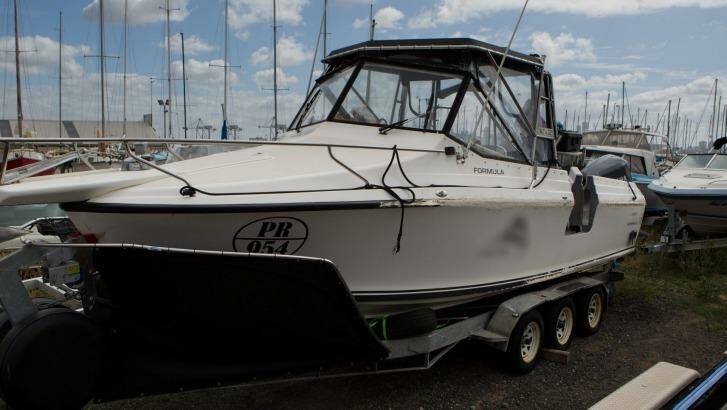 One of the boats that police allege the syndicate planned to use to meet the former whaling vessel. Photo: Australian Federal Police