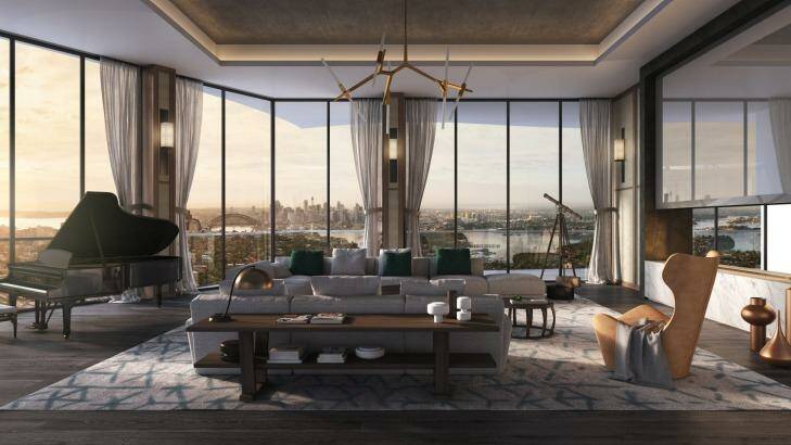 Artist's impression of a penthouse in The Landmark, St Leonards. One penthouse sold recently for more than $10.9 million. Photo: Supplied