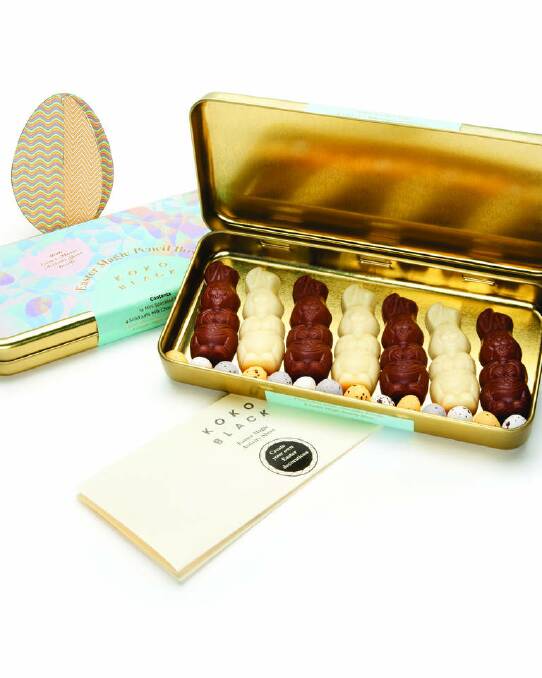 Koko Black's Easter magic pencil box $16.50. Multiple stores in Melbourne, Canberra and Sydney http://www.kokoblack.com Photo: Supplied