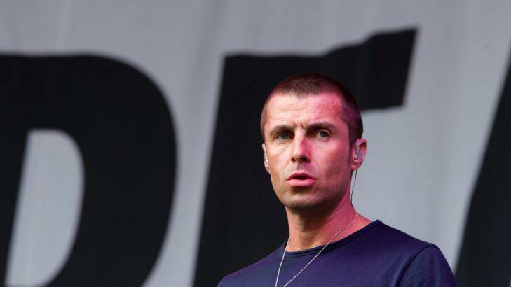 Liam Gallagher, lead singer of English band Beady Eye at the Sydney Big Day Out on January 26, 2014. Photo: Rachel Murdolo