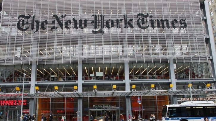 The New York Times office in ... New York.  Photo: MARK LENNIHAN