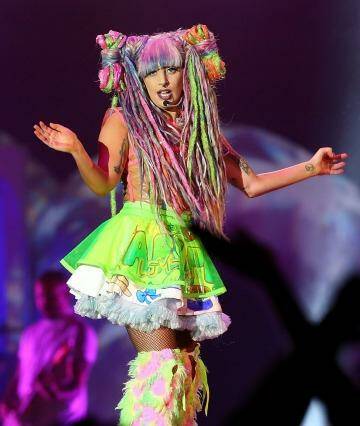 Costume changes and weirdness galore: Gaga pleases the Little Monsters. Photo: Paul Kane/WireImage