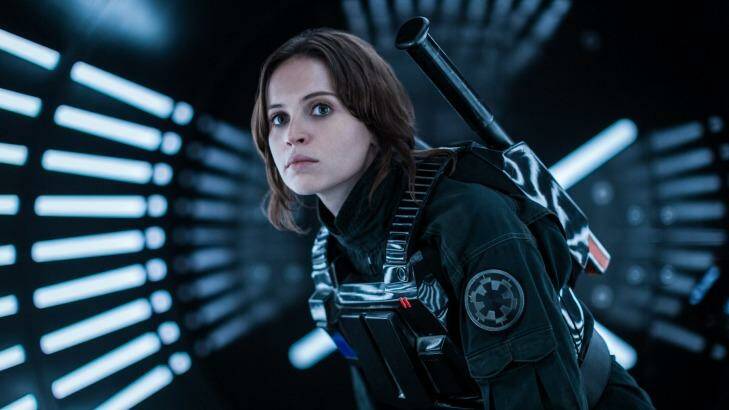 Felicity Jones portrays Jyn Erso in Rogue One: A Star Wars Story. Photo: Jonathan Olley/Lucasfilm-Disney via AP