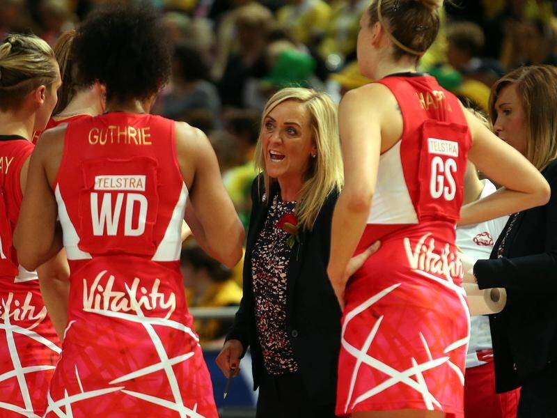 England netball coach Tracey Neville lays down the law to her Roses team ahead of the Comm Games.