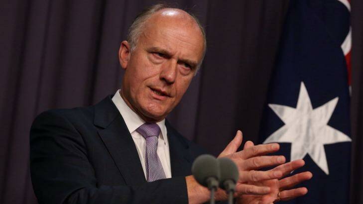 Employment Minister Eric Abetz says the costs of the Comcare scheme are skyrocketing. Photo: Andrew Meares