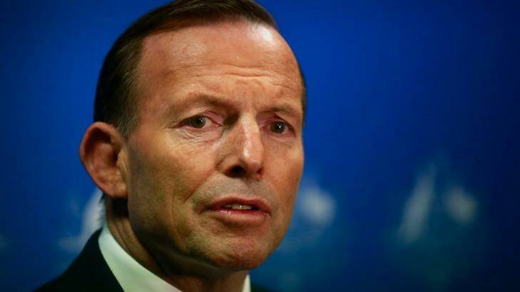 Prime Minister Tony Abbott in Melbourne on Tuesday morning. Photo: Eddie Jim