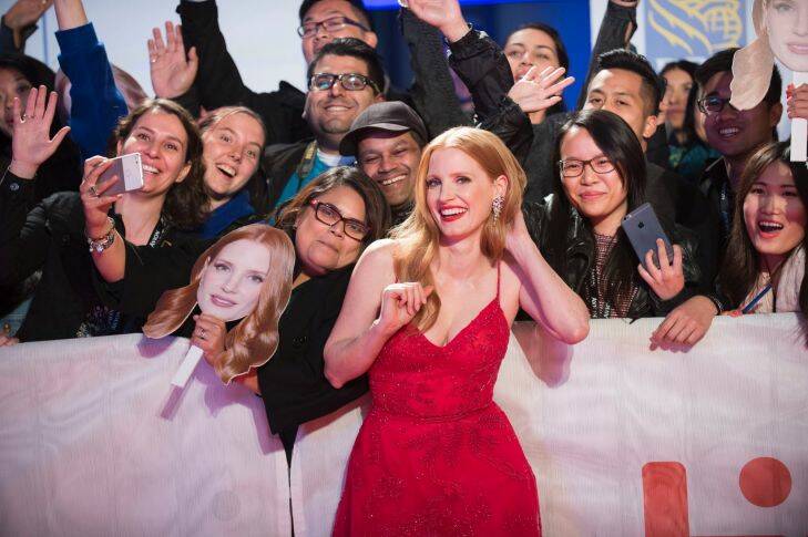 Actress Jessica Chastain attends a premiere for "Woman Walks Ahead" on day four of the Toronto International Film Festival at Roy Thomson Hall on Sunday, Sept. 10, 2017, in Toronto. (Photo by Arthur Mola/Invision/AP)