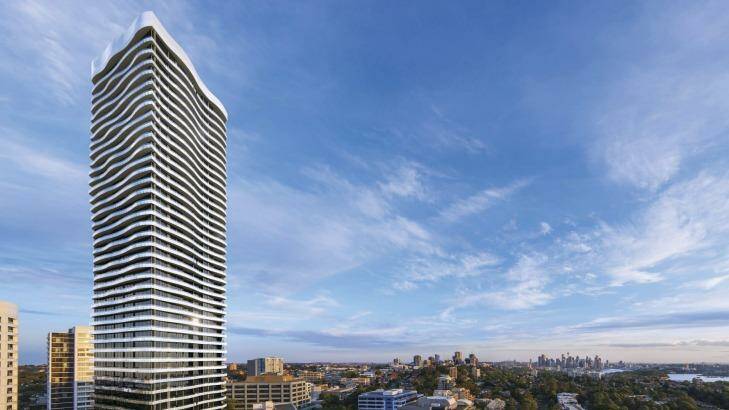The Landmark will be the tallest building in St Leonards. Photo: Supplied