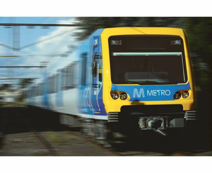 DIGITALLY ALTERED IMAGE: Speed blurred Metro Train . 

One of the new Metro trains still sitting in the Railway yards in Newport
SUNDAY 14TH FEBRUARY 2010
AGE NEWS METRO
PICTURE BY PENNY STEPHENS