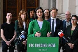 Greens leader Ellen Sandel says she is the "first millennial leader" of a major party in Victoria. (James Ross/AAP PHOTOS)