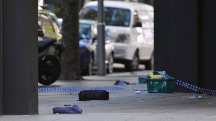 Belongings scattered in Bourke Street. More than 1000 witnesses have made statements. Photo: Eddie Jim