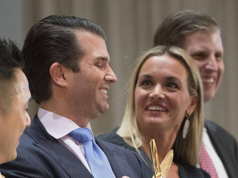 Donald Trump Jr's wife Vanessa (file) has reportedly been taken to hospital after opening a letter.