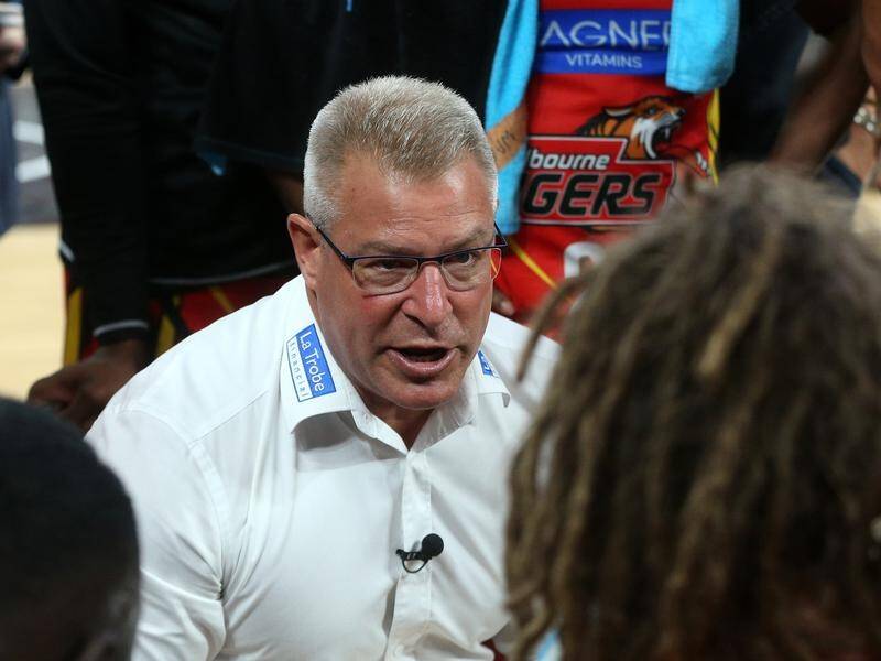 Melbourne coach Dean Vickerman gets his message across during the win over the Bullets.