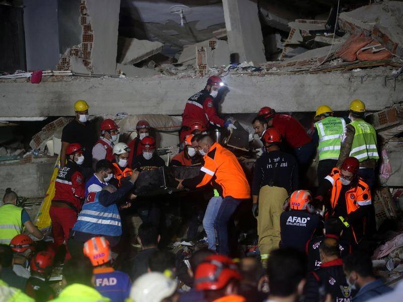 At least 28 people have been killed after an earthquake struck Turkey's Aegean coast.