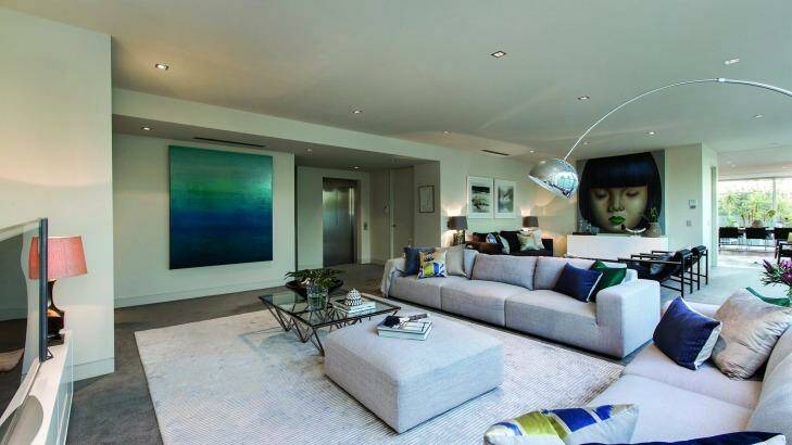 The living room of 98B St Georges Road, Toorak owned by Daniel Radcliffe. Photo: Supplied