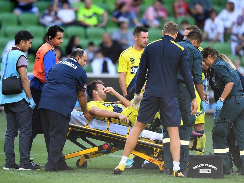 Mariners defender Antony Golec has undergone surgery on his broken leg and faces a long recovery.