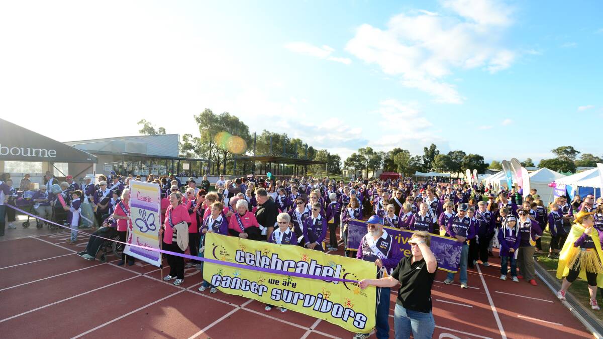 Before the start of the Relay for Life 2014 at the La Trobe University Athletics Track.

Picture: JIM ALDERSEY