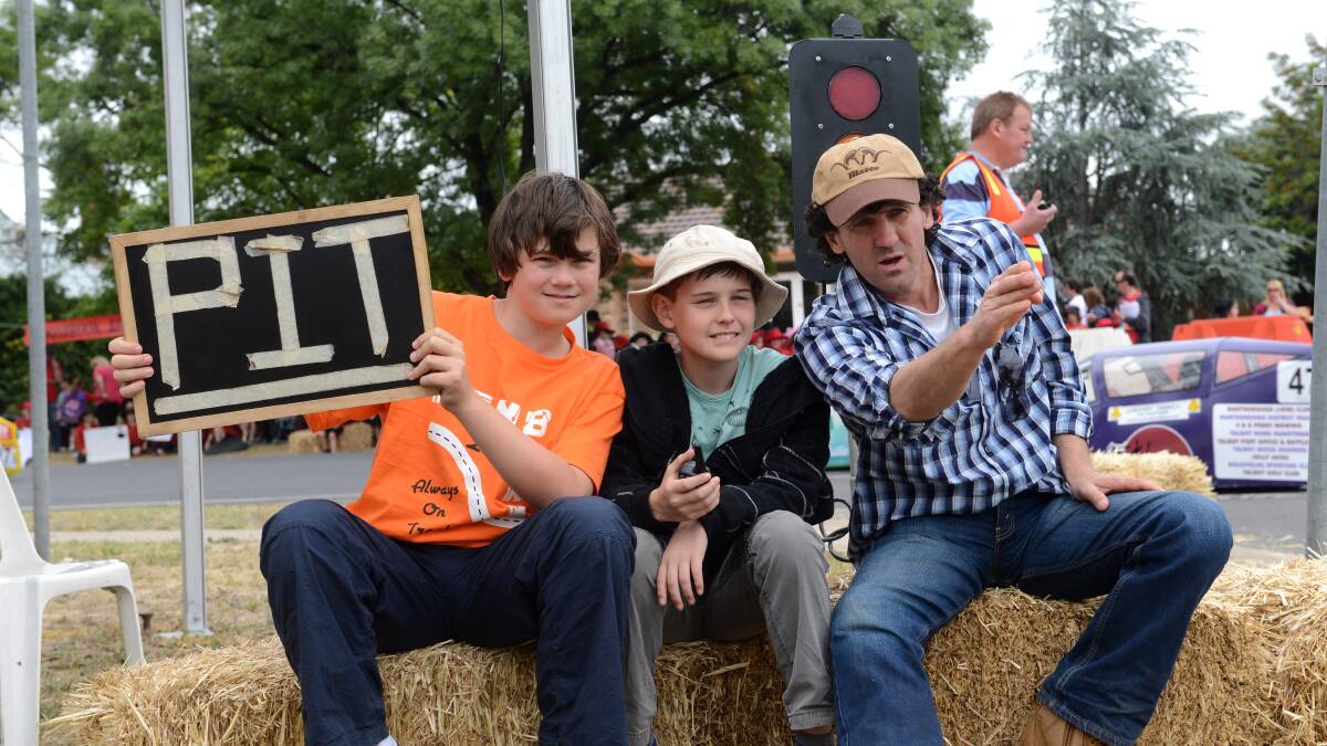 Marshall Grande, Jude Armour and Romano Grande from Penbank Primary school during the RACV Energy Breakthrough in Maryborough.

Picture: JIM ALDERSEY