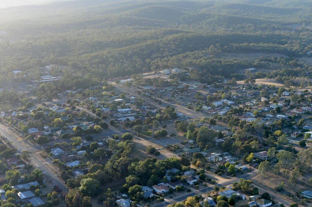Aerial view of Castlemaine. 

Picture: JODIE DONNELLAN 
