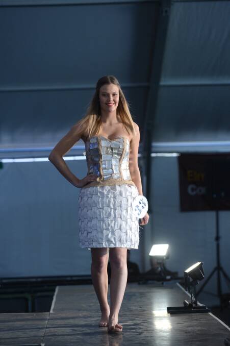 Jaimee-Lee Tobin models Metal Parts during the Ag Art fashion show at day 1 of the Elmore Field Days.

Picture: JIM ALDERSEY