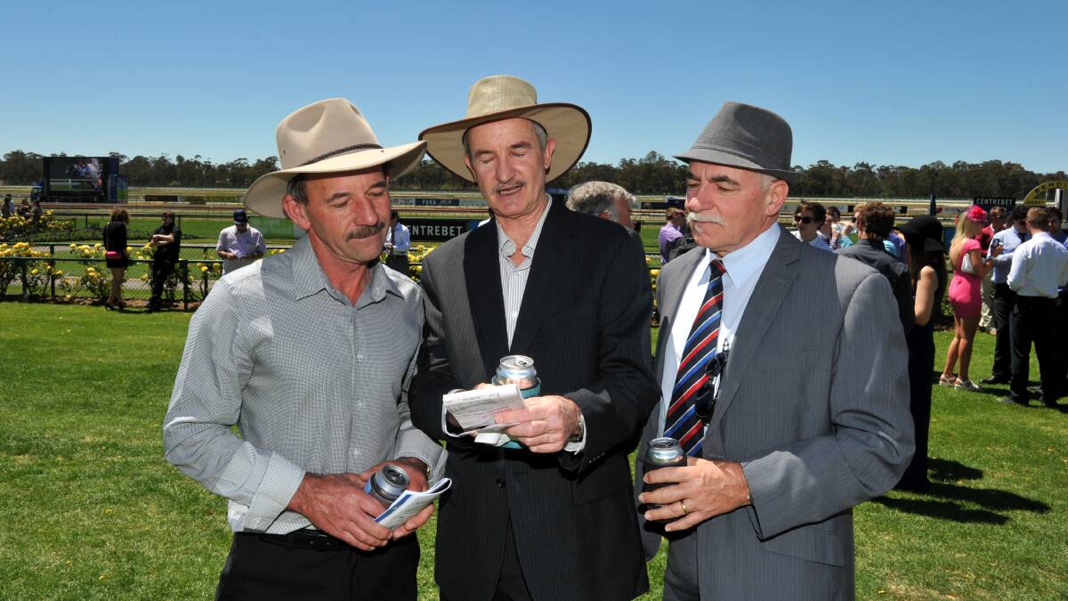 Howard Doherty, Murray Oakes and Bob Pocock at the 2013 Bendigo Cup.

Picture: JIM ALDERSEY