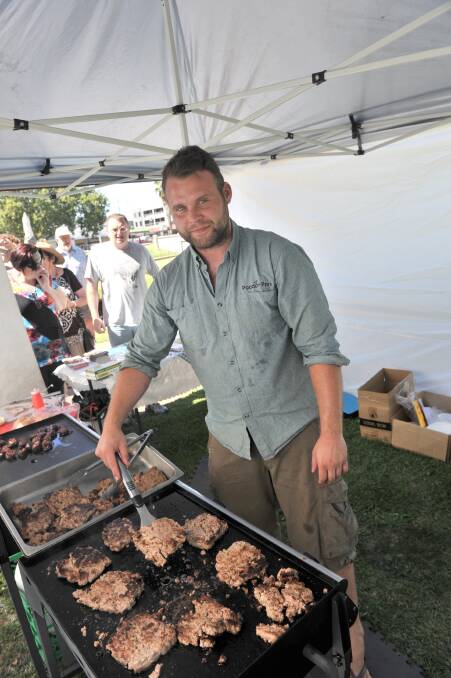 Pete Tonge from Pacdon Park cooking Haggis.

Picture: JIM ALDERSEY