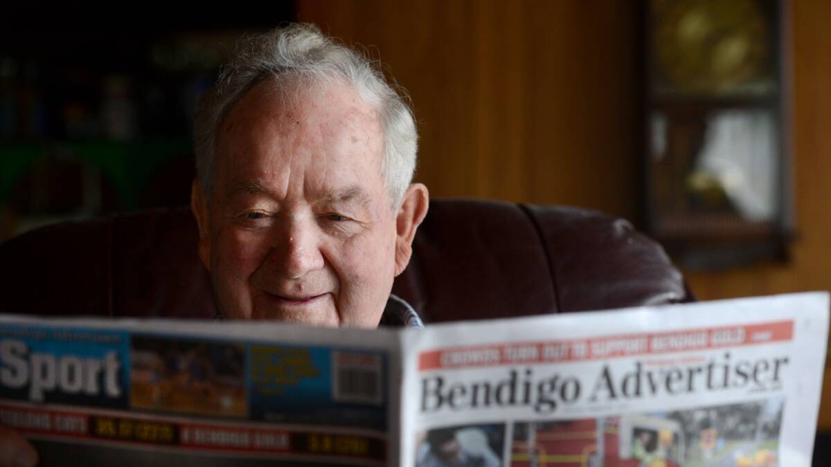 Jock Rielly has been reading the paper everyday since 1952.

Picture: Jim Aldersey
290813