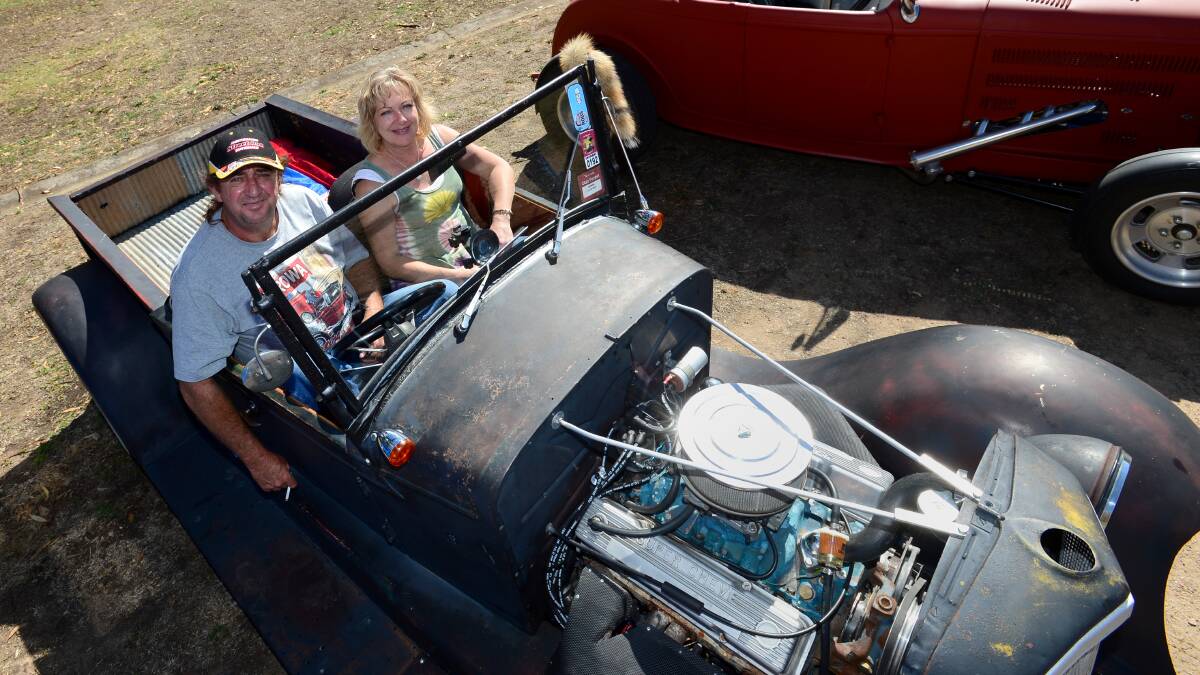 Frank Thorsen and Jo Cole in the 1927 Chev Ratrod.

Picture: JIM ALDERSEY