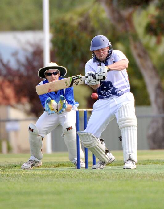 Emu Valley cricket @ Cal Gully Oval
Golden Gully Vs Marong
Jeremy Ross - Marong
Pic Julie Hough 09.02.13