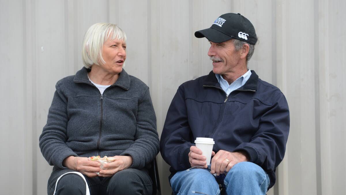 Bronwyn and John Ayres at day two of the Elmore Field Days.

Picture: JIM ALDERSEY