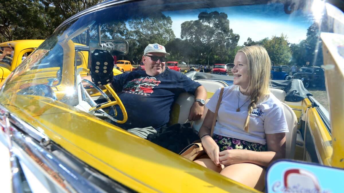 Greg and Evlyn Wilson in the 1956 Ford Sunline.

Picture: JIM ALDERSEY