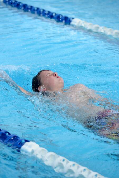 Thomas Wigney competes in the U14 backstroke.

Picture: JIM ALDERSEY