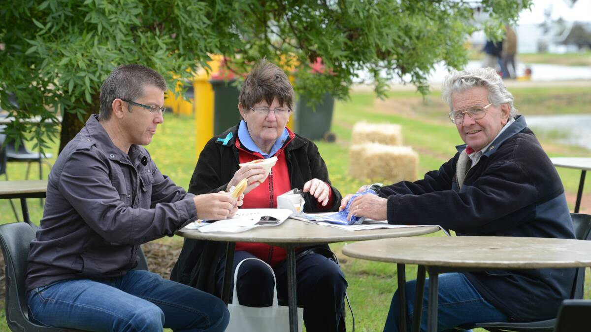 Lindsay, Rose and Alan Millar at day two of the Elmore Field Days.

Picture: JIM ALDERSEY