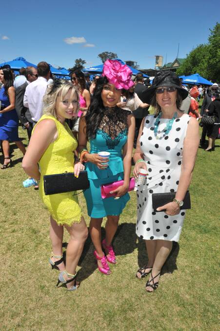 Casey Leech, Marybell Bala and Julie Avery at the 2013 Bendigo Cup.

Picture: JIM ALDERSEY