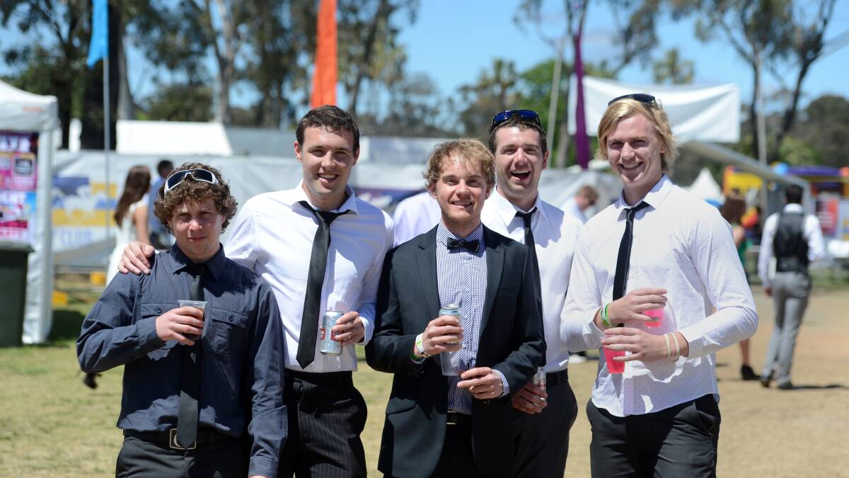 Chris Grant, Andrew Ryan, Dylan Johnstone, Ben Ogilvie and Josh Hudson at the 2013 Bendigo Cup.

Picture: JIM ALDERSEY