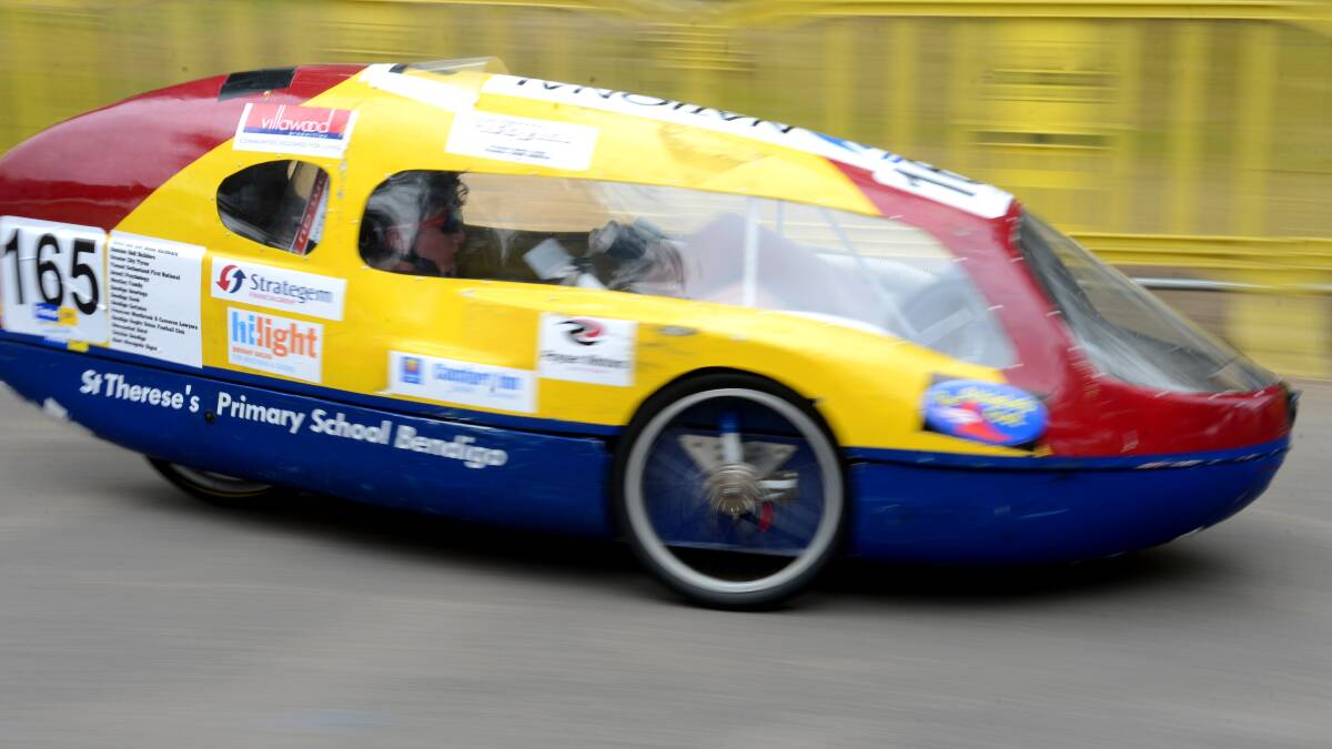 St Therese's primary school racing during the RACV Energy Breakthrough in Maryborough.

Picture: JIM ALDERSEY