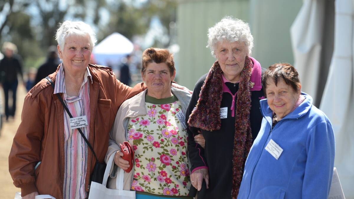 Mavis Cleave, Jennifer Hay, Judy Goodson and Jean Dewhurst at day 1 of the Elmore Field Days.

Picture: JIM ALDERSEY